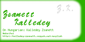 zsanett kalledey business card